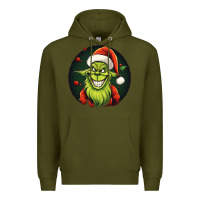 Army Green Grinch Premium Hoodie - Unal Design