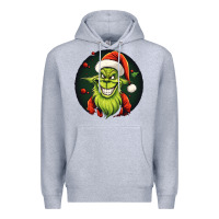 Heather Grey Grinch Premium Hoodie - Unal Design