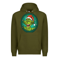 Army Green Grinch Premium Hoodie - Unal Design