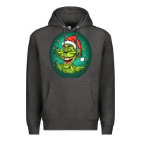 Charcoal Heather Grinch Premium Hoodie - Unal Design