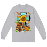 Moon Dust western thankful cross pumpkin Long Sleeve Tee - BarkalooDesign