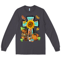 Smoke western thankful cross pumpkin Long Sleeve Tee - BarkalooDesign