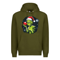 Army Green Grinch Premium Hoodie - Unal Design