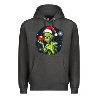 Charcoal Heather Grinch Premium Hoodie - Unal Design