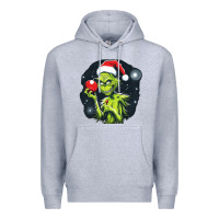 Heather Grey Grinch Premium Hoodie - Unal Design