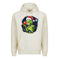 Oatmeal Heather Grinch Premium Hoodie - Unal Design