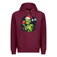 Burgundy Grinch Premium Hoodie - Unal Design