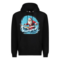 Black happy santa Premium Hoodie - Unal Design