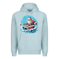 Blue Mist happy santa Premium Hoodie - Unal Design