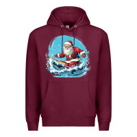 Burgundy happy santa Premium Hoodie - Unal Design