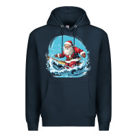 Navy happy santa Premium Hoodie - Unal Design