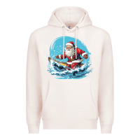 Pale Pink happy santa Premium Hoodie - Unal Design