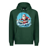 Sports Green happy santa Premium Hoodie - Unal Design