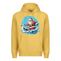 Antique Gold happy santa Premium Hoodie - Unal Design