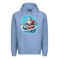 Colony Blue happy santa Premium Hoodie - Unal Design