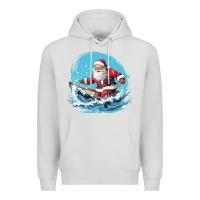 Dove Grey happy santa Premium Hoodie - Unal Design