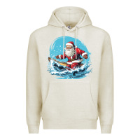 Oatmeal Heather happy santa Premium Hoodie - Unal Design