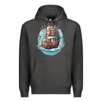 Charcoal Heather happy santa Premium Hoodie - Unal Design
