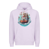 Lilac happy santa Premium Hoodie - Unal Design