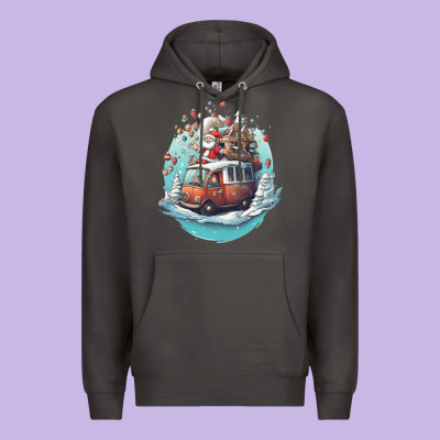 Happy Santa Premium Hoodie Designed By Unal Design