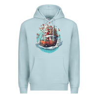 Blue Mist happy santa Premium Hoodie - Unal Design