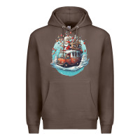 Coffee happy santa Premium Hoodie - Unal Design