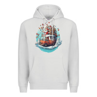 Dove Grey happy santa Premium Hoodie - Unal Design