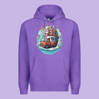 Happy Santa Premium Hoodie Designed By Unal Design