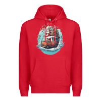 Red happy santa Premium Hoodie - Unal Design