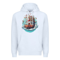 White happy santa Premium Hoodie - Unal Design