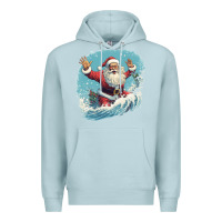 Blue Mist happy santa Premium Hoodie - Unal Design