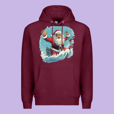 Happy Santa Premium Hoodie Designed By Unal Design