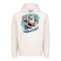 Pale Pink happy santa Premium Hoodie - Unal Design