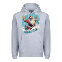 Heather Grey happy santa Premium Hoodie - Unal Design