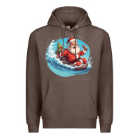 Coffee surf happy santa Premium Hoodie - Unal Design