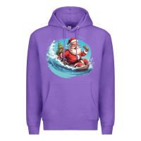 Purple surf happy santa Premium Hoodie - Unal Design