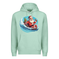 Seafoam surf happy santa Premium Hoodie - Unal Design