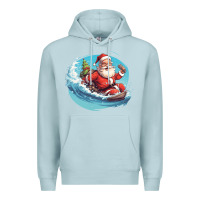 Blue Mist surf happy santa Premium Hoodie - Unal Design