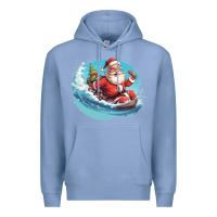 Colony Blue surf happy santa Premium Hoodie - Unal Design