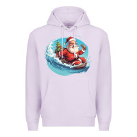 Lilac surf happy santa Premium Hoodie - Unal Design