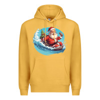Mustard surf happy santa Premium Hoodie - Unal Design