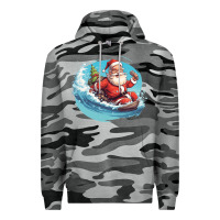 Slate Camo surf happy santa Premium Hoodie - Unal Design
