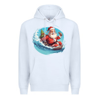 White surf happy santa Premium Hoodie - Unal Design