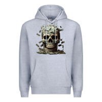 Heather Grey bad money Premium Hoodie - Unal Design