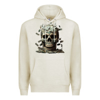 Oatmeal Heather bad money Premium Hoodie - Unal Design