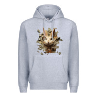 Heather Grey bad rabbit Premium Hoodie - Unal Design