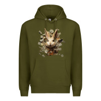 Army Green bad rabbit Premium Hoodie - Unal Design