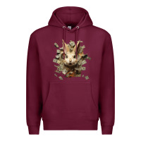 Burgundy bad rabbit Premium Hoodie - Unal Design