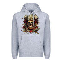 Heather Grey bad money Premium Hoodie - Unal Design