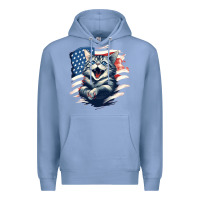 Colony Blue cat1 Premium Hoodie - Unal Design